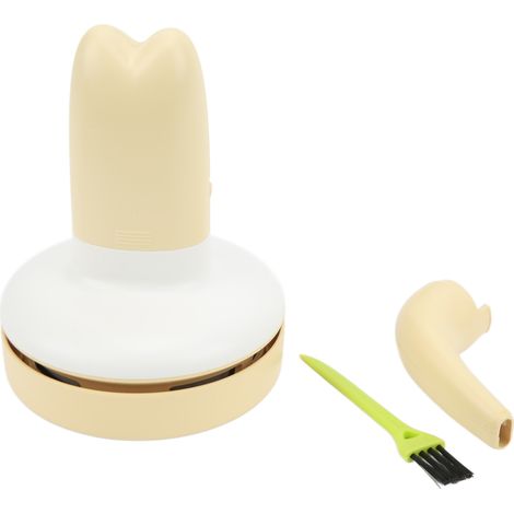 Aspirateur de Bureau Mini Portable pour Table - Balayeuse à Poussière et Confettis Jaune (1/5)