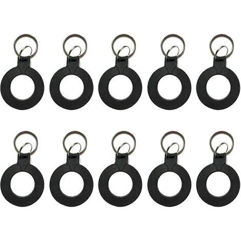Lot de 10 étiquettes RFID réinscriptibles T5577 EM4305, compatibles EM4100 125 kHz, avec porte-clés de proximité, couleur noire. (1/5)