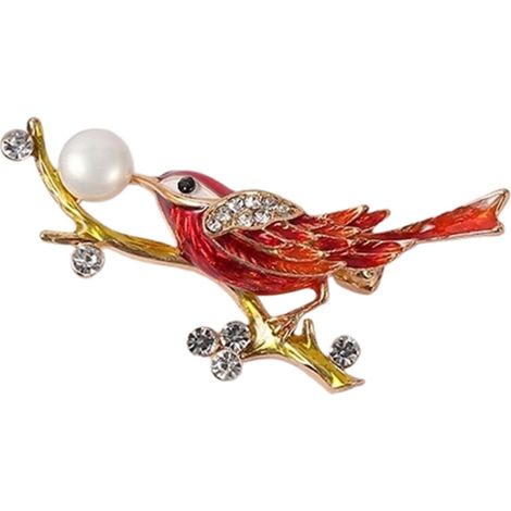 Elegante spilla a forma di animale realizzata in tessuto resistente, facile da rimuovere.