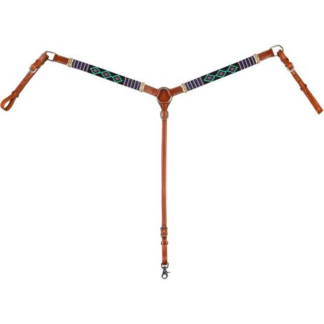 taglia unica, Naturale: Pettorale western modello Perla con decorazioni Navajo