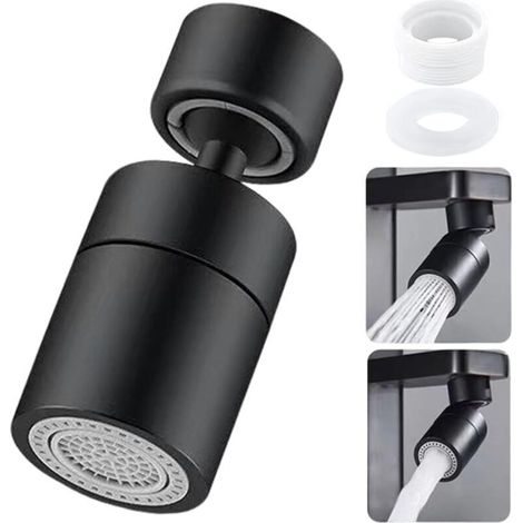 80° Swivel Faucet - 2 Spray Functions - Water Saver for Kitchen and Bathroom Faucets (1/5)