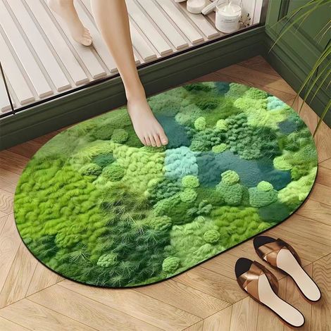 Diatomeen-Badematte – Saugstark & ultraschnelle Trocknung, rutschfest, maschinenwaschbar, 60 x 90 cm für Badezimmer-lsw