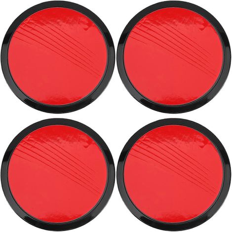 Lot de 4 supports adhésifs à ventouses en plastique pour téléphone de voiture, supports adhésifs ronds-8.00X8.00X0.36CM-Black (1/4)