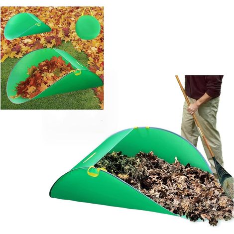 Sac collecteur de feuilles pour pelouses et jardins, pliable, réutilisable, grande capacité, ramasseur de feuilles, seau de ramassage de déchets de pelouse avec poignée (1/5)