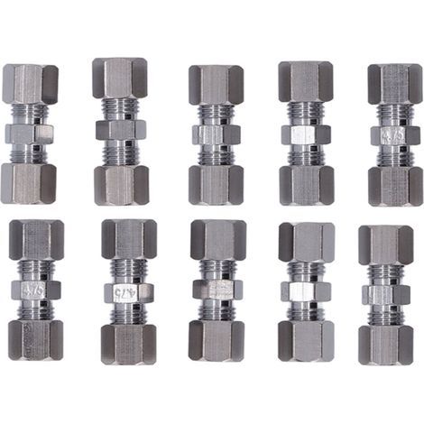 Kit de Conduite de Frein, Connecteur de Tuyau de Frein en Cuivre Chromé 10 Pièces Adapté pour Tuyau de Frein de 4.75 mm, Accessoires de Frein de Haute Qualité, pour. (1/5)