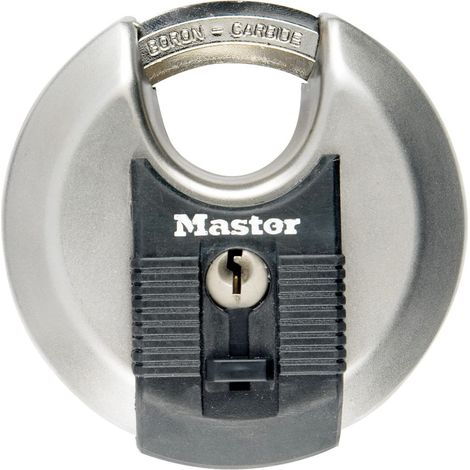 Cadenas Rond [A Clé] [Acier Inoxydable] [Extérieur] M50EURD - Idéal pour les espaces de rangement, les remises, les garages, les remorques (1/4)