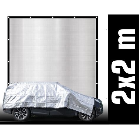 99% Sombra 2x2m Tela Reflectante Funda de Coche para Exterior Vela para Camping (1/5)