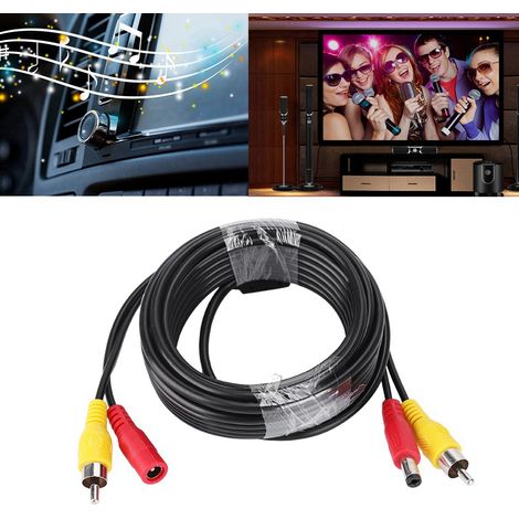 Caméra de recul voiture analogique RCA 12V avec câble vidéo et alimentation intégrée (5 mètres) (1/4)