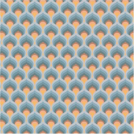 Retro wallpaper wall Profhome 395383 hot embossed non-woven wallpaper slightly textured with graphical pattern matt turquoise light blue orange brown ochre yellow 4,5 m2