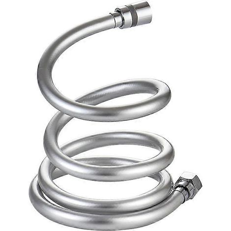 Doucheslang van PVC, 1,5 m, 360° draai- en knikbestendig, met messing connector, universele G 1/2" aansluiting. (1/5)