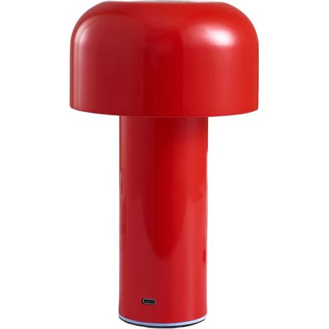 Lampe LED Champignon Rouge Portable, Lampe de Bureau USB Rechargeable, Lumière de Nuit Toucher avec Gradation Sans Palier, Décoration de Table pour Salon, Chambre, Bar, Cadeau Idéal (1/4)