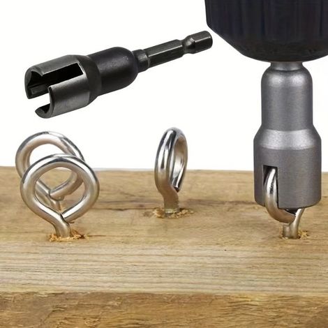 BelleRise - Jeu de 2 embouts pour écrous à ailettes — Construction robuste en fer, inclut un embout de perçage et une douille (1/5)
