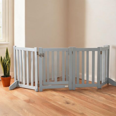 Barrière pour animaux pliable en MDF 205 x 30 x 60 cm (1/5)