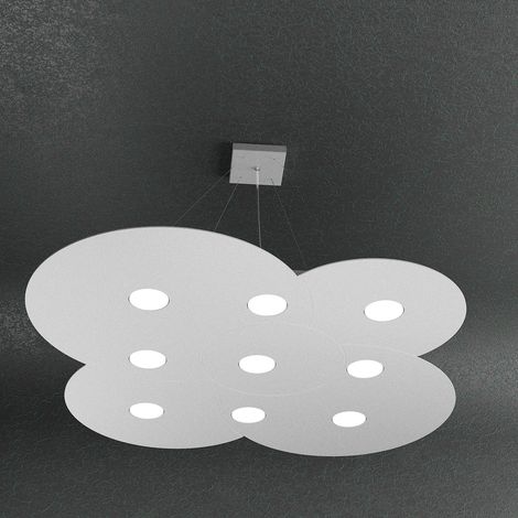 CLOUD SOSPENSIONE 9 LUCI ATTACCO GX53 GRIGIO