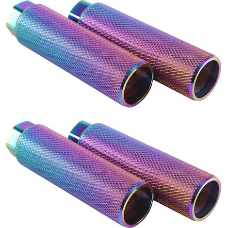 4 Pièces Repose-Pieds en Alliage D'Aluminium pour Vélo 3/8 Pouces Repose-Pieds-Levier Poignée Cylindrique Repose-Pieds D'Essieu Antidérapants (1/5)