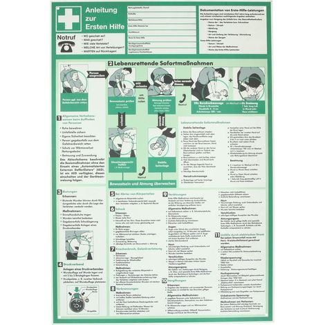 Panneau premiers secours avec images 595 x 410