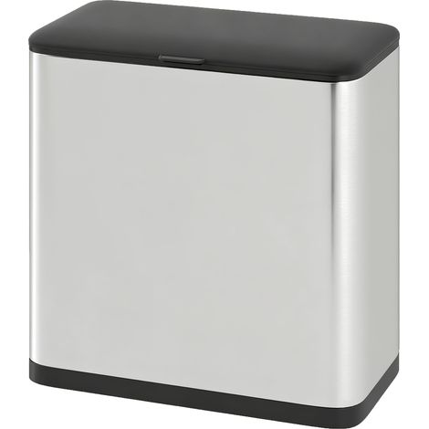 8L Hanging Kitchen Bin, Rubbish bin with Lid Removable Inner Bucket for Under Cabinet Door, Under Sink, Office (1/5)
