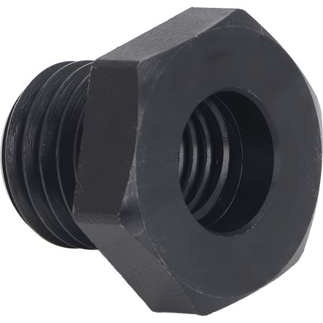Adaptateur pour tour à bois, outil de tournage, douille de réduction pour broche de poupée fixe, filetage mâle 25 mm, filetage femelle 18 mm, noir (1/5)