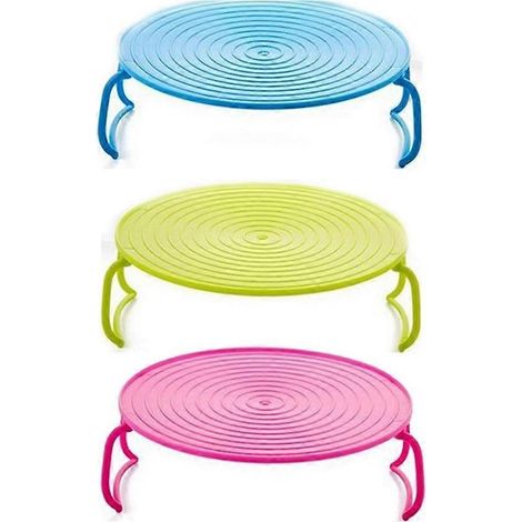 Lot de 6 plateaux pour micro-ondes, plateaux pliables avec poignées, plateaux chauffants multicouches pliables pour micro-ondes (1/4)