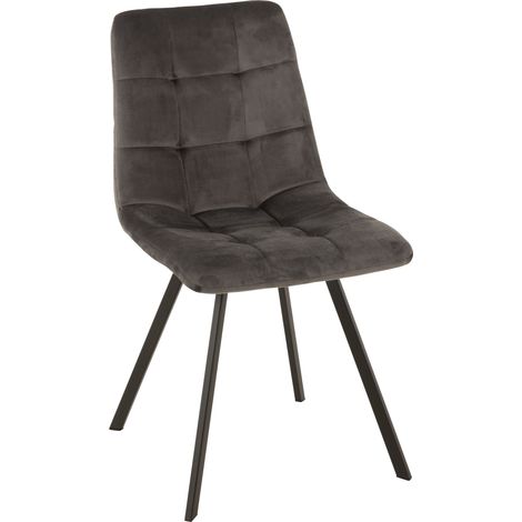 Chaise en métal gris Juliana L 45cm (1/5)