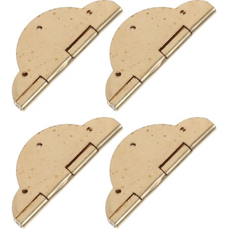 4 Pièces Charnières Anciennes en Laiton Doré pour Boîtes en Bois, Ouverture et Fermeture sans Faille, Installation Facile pour Projets de Bricolage et Remplacement (1/5)