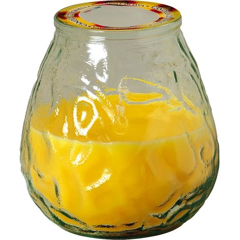 bicchiere in vetro "formentera" con candela alla citronella, diametro 10 cm