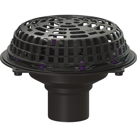 -Siphon de toit plat Ecoguss Pressfl., DN 100, avec chauffage
