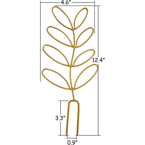 Petit treillis pour plantes en pot, treillis de jardin en fer forgé en forme de feuille pour plantes grimpantes décoratives d'intérieur et d'extérieur, support pour plantes grimpantes et rosiers (1/5)