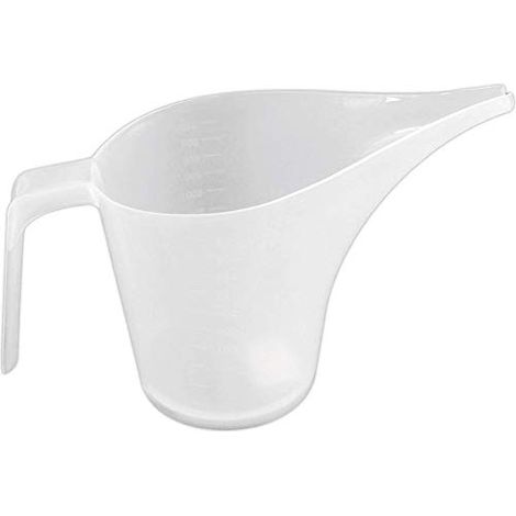 Pichet à Entonnoi en Plastique, Pichet à Entonnoi, Tasse à Mesue Tanspaente avec capacité de 1000 Ml pou Siop de Pâte à Confitue, Tasse à Mesue à Long Bec, Tasse à (1/3)