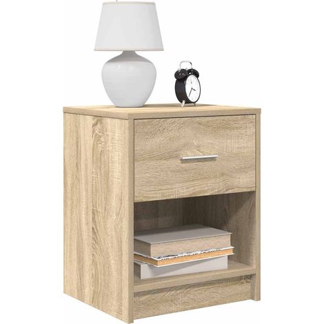 Nachttische 2 Stk. mit Schublade Sonoma-Eiche 40x34x50 cm
