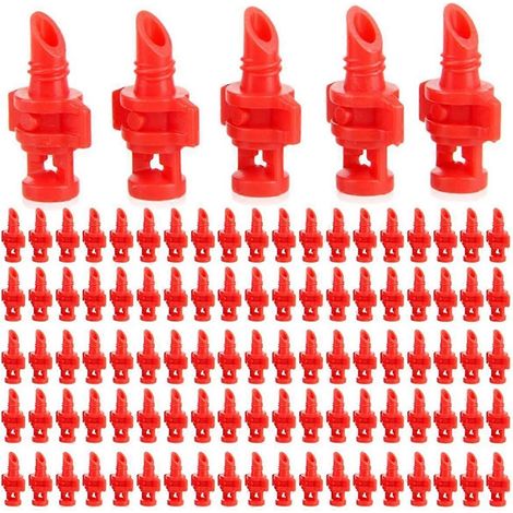 Lot de 100 buses de brumisation à 360° pour l'irrigation, arroseurs et goutteurs automatiques pour système d'irrigation de jardin. (1/4)