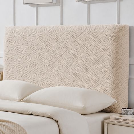 Housse de tête de lit élastique jacquard 1,2 m coloris cacao crème 1.2 1.1-1 4 réf 25 × 20 × 5 cm 360 g – Livraison gratuite