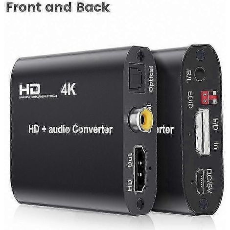 Répartiteur audio HDMI 4K, convertisseur HD vers coaxial vers stéréo, compatible avec les téléviseurs HD 4K 30 Hz (1/5)
