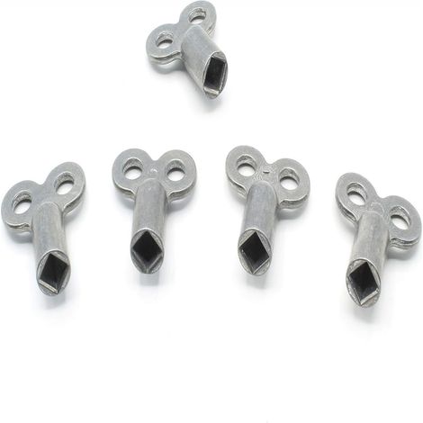 Clé De Purge - 5 mm - Pour Radiateurs Et Chaudières - Zinc Moulé Sous Pression - Lot De 5 Pièces