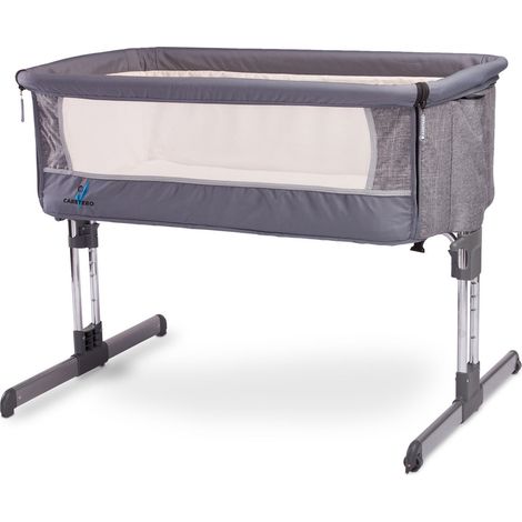 Caretero Lit cododo Sleep2Gether gris aluminium réglable (1/4)