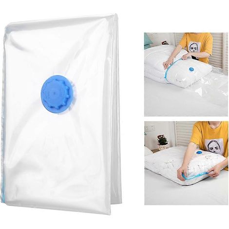 Sacs de rangement sous vide gain de place, anti-insectes, pour vêtements et couettes, pliables, organisateurs de chambre, pochettes de rangement 100 x 70 cm (1/4)