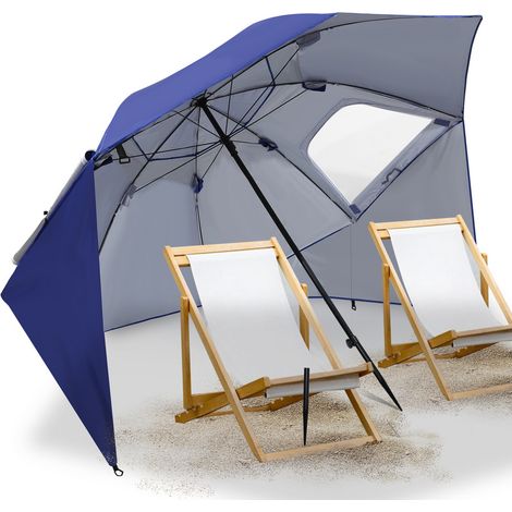 Tolletour – Parasol droit 210 cm – Protection UV50+ – Housse de transport incluse – Léger 3 kg – Montage rapide en pop-up (1/5)