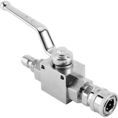 Kit Robinet à Bille - 4500 PSI - Raccord Rapide 3/8 Pouces - Pour Nettoyeur Haute Pression - 1 Pièce (1/5)