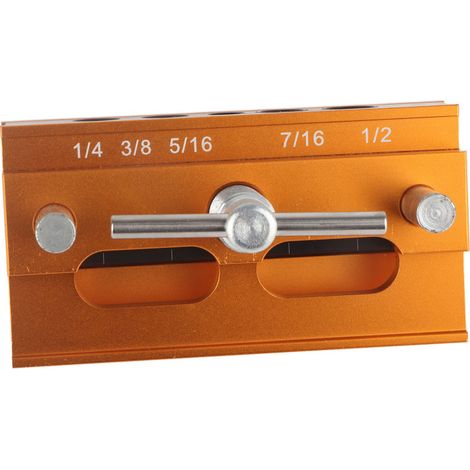 Gabarit de centrage automatique pour tourillons, jeu de bagues de guidage de perçage en alliage d'aluminium, outil de positionnement pour poinçon à bois, largeur 64 mm (1/5)