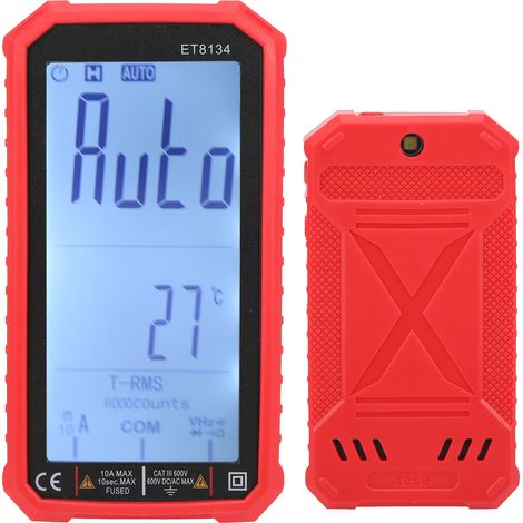 Multimètre écran complet ET8134, testeur tension courant résistance capacité, alarme couleur changeante (1/5)
