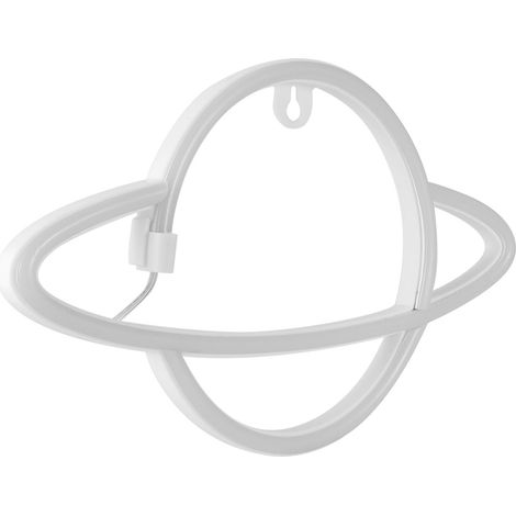 Lampe de nuit décorative LED néon en forme de planète, pour chambre, bar, mariage, alimentation USB/piles, rose (1/5)