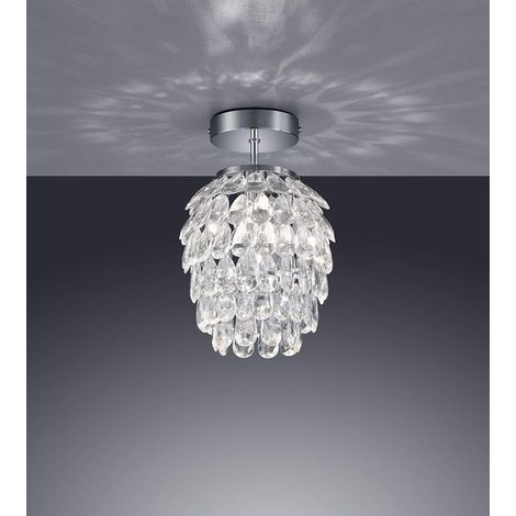 Kleine LED Deckenleuchte mit Kristall Behang aus Acryl, Ø 20cm (1/4)
