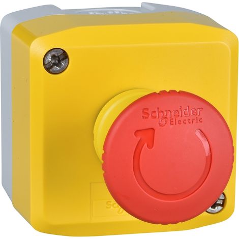 Harmony boite jaune 1 arrêt d'urgence rouge Ø40 tourner pour déverrouiller 1O - XALK178 (1/5)