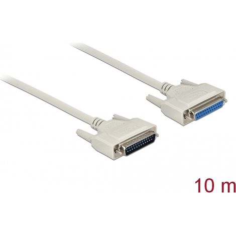Delock Cable serie D-Sub 25 macho a hembra 10 m