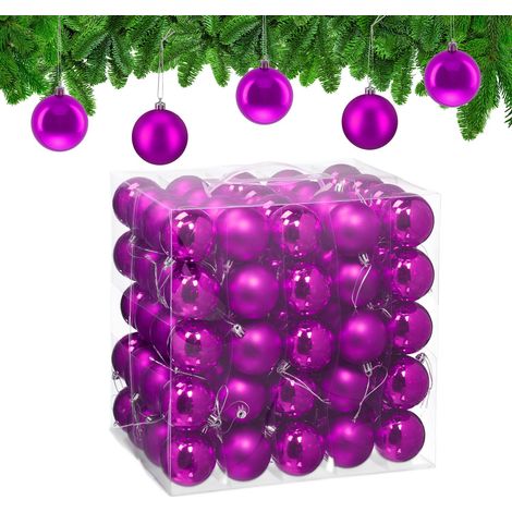 Juego de 100 adornos brillantes para árbol de Navidad