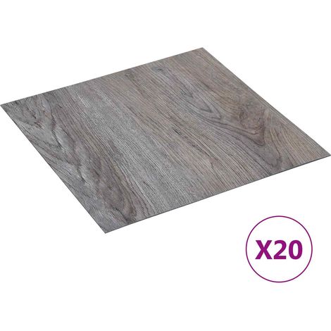 vidaXL Tablones de suelo autoadhesivos Marrón claro y negro (1/2)