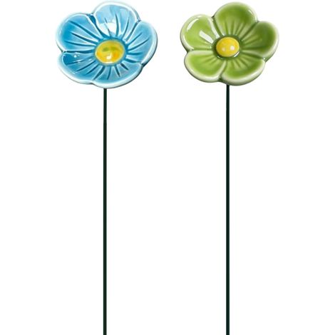 Lot de 2 abreuvoirs en céramique avec bouchon pour jardin, papillon, résistant aux intempéries, pour patio, jardin, terrasse, pelouse (1/5)