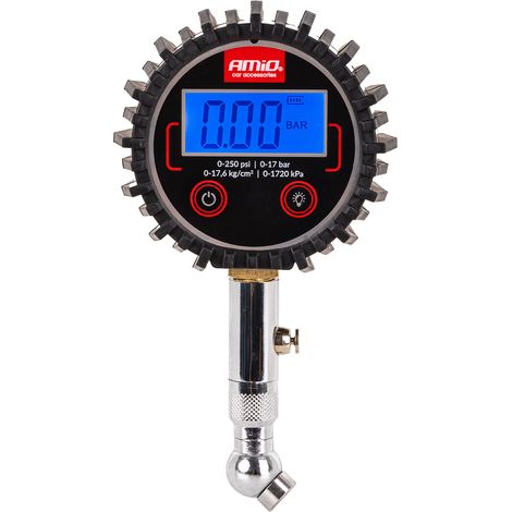 Manómetro digital con cabezal giratorio y válvula de reinicio de 17 bar amio-04464 (1/5)