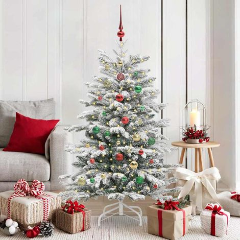 Künstlicher klappbarer Weihnachtsbaum Weiß 150 cm PE und PVC