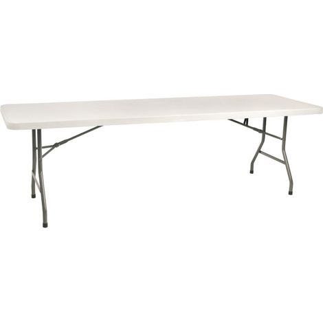 Table pliante rectangulaire 240x75 Wagner garbar plastique gris (1/4)